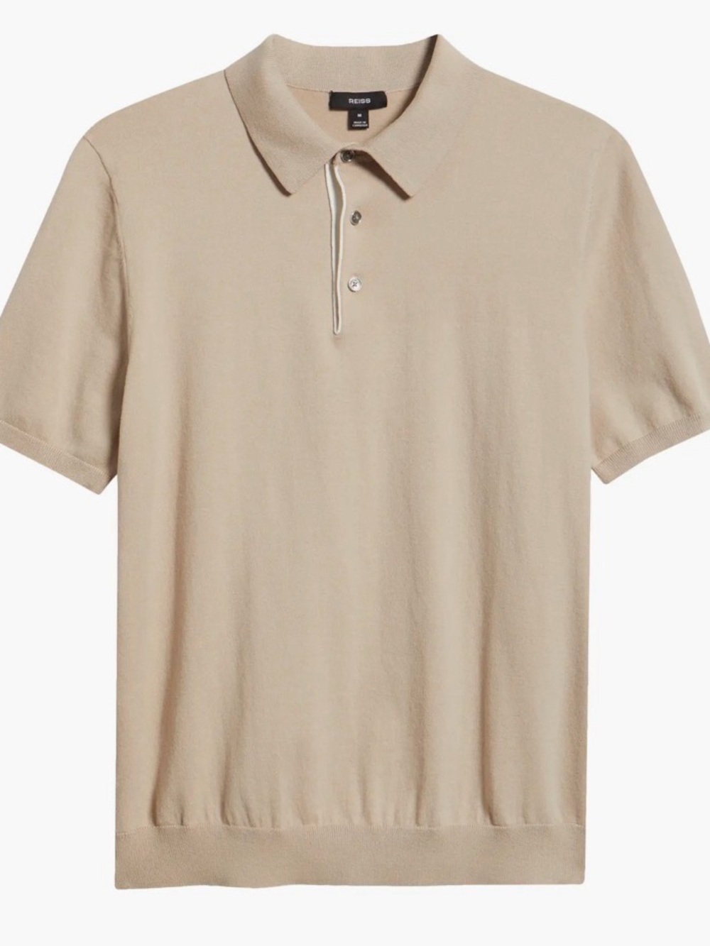 Reiss Finch Short Sleeve Linen & Cotton Polo Sweater -NWT -S